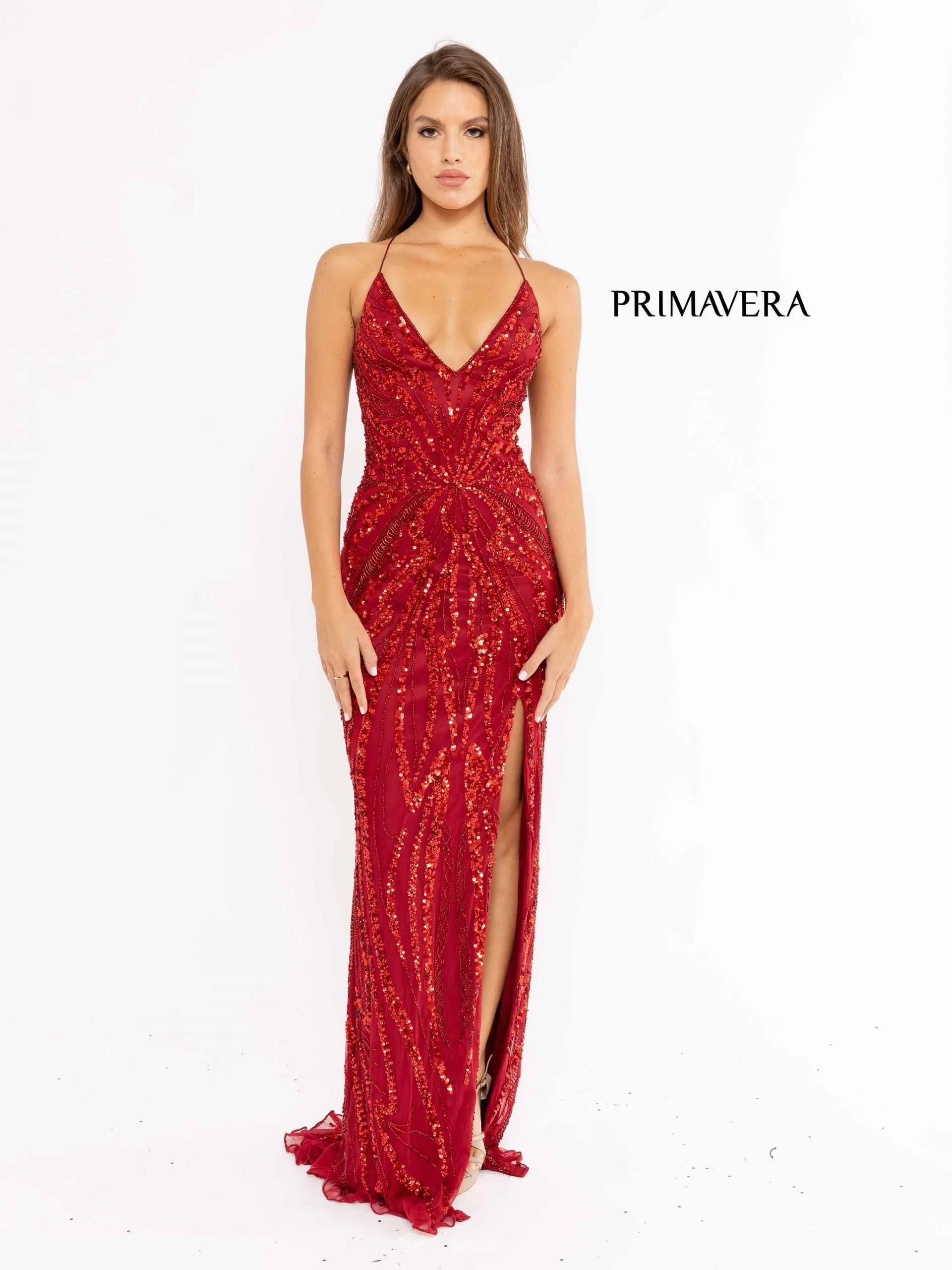 Lorza | Beaded Evening Gown | Primavera 3958