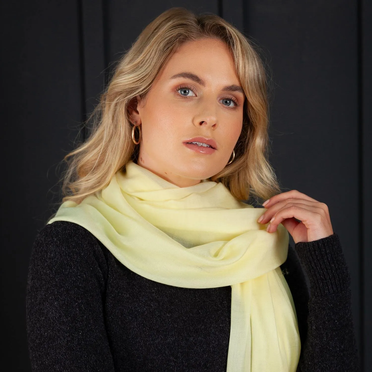 Luxe Merino Silk Shawl Light Yellow