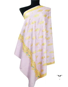 Mauve tilla embroidery pashmina shawl 8406