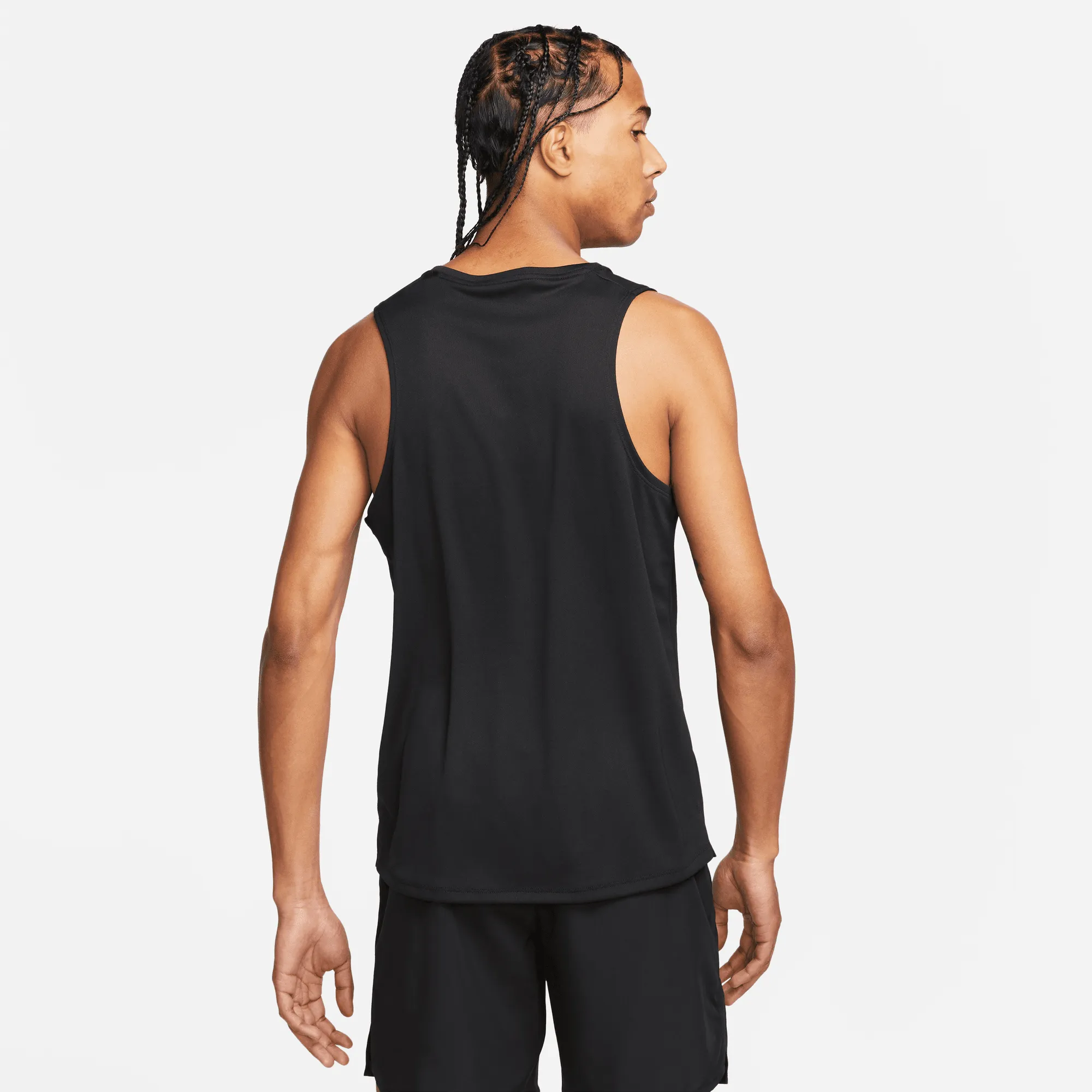 Men's DRI-FIT Miler Running Tank (010 - Black/Reflective Silver)