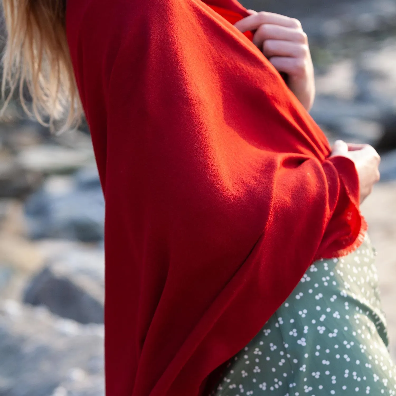 Merino Wool Shawl Russet