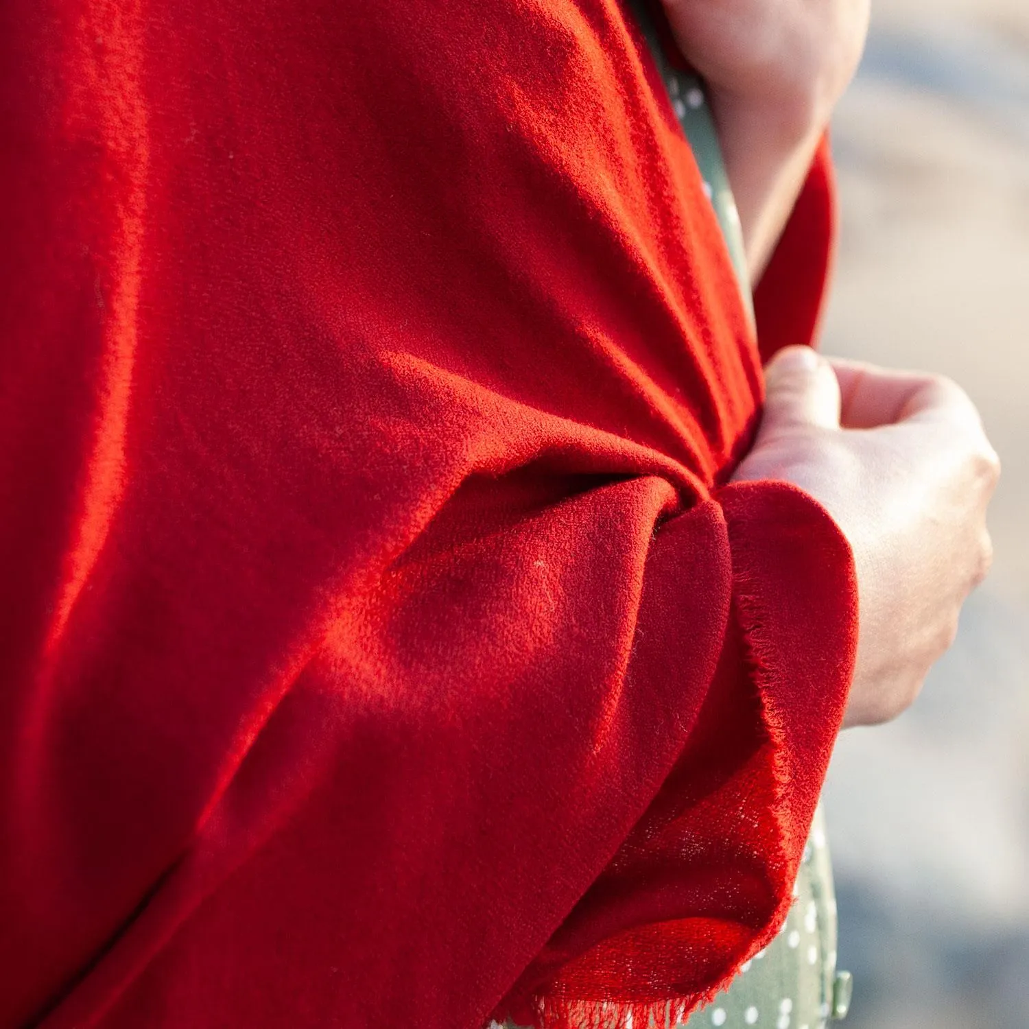 Merino Wool Shawl Russet