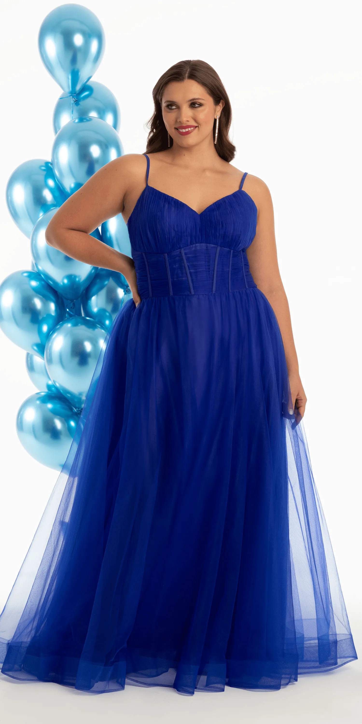 Mesh Sweetheart Corset Ballgown