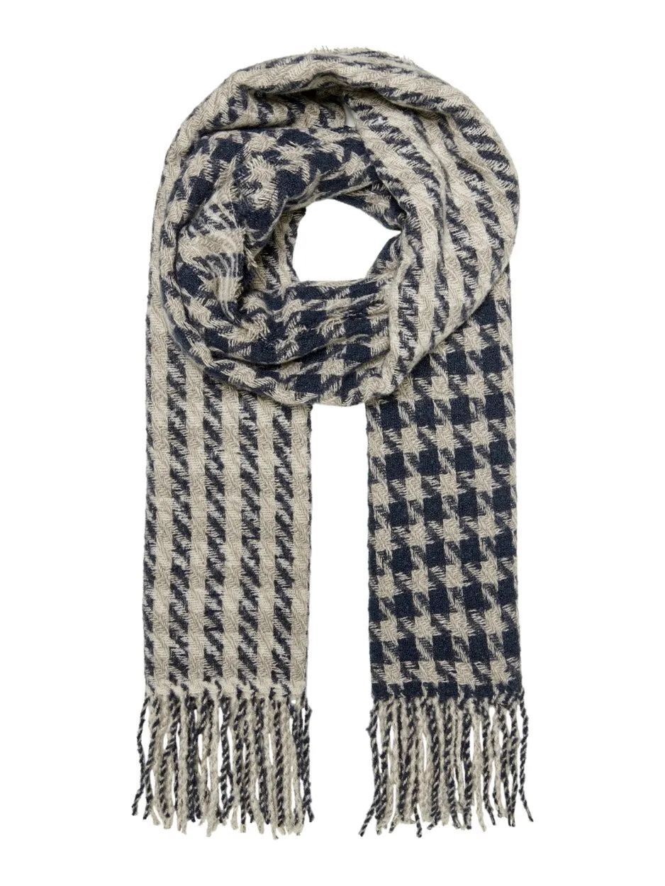 Onlcarolina Life Soft Check Scarf C - Ecru Dessin