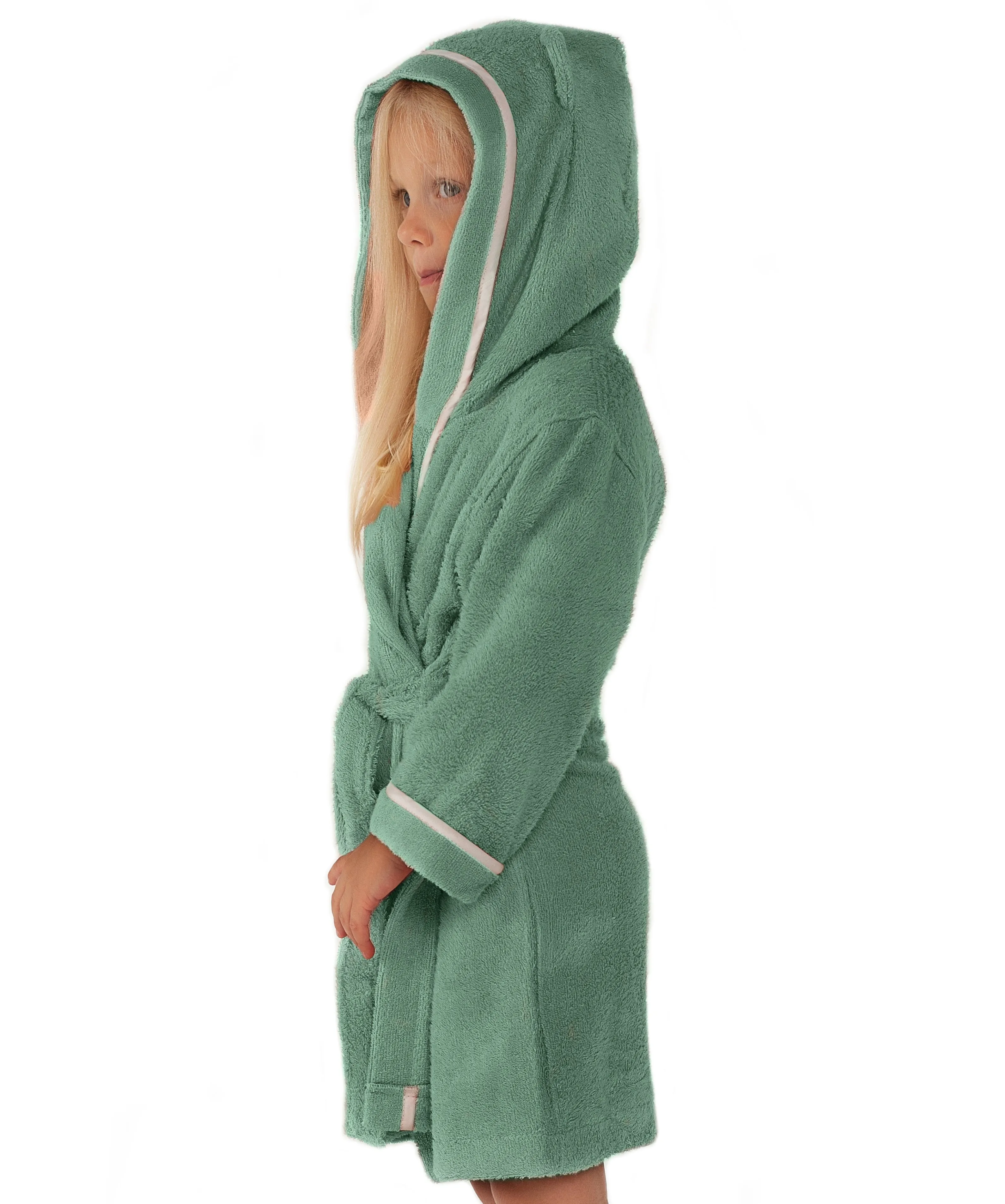 Premium Soft Bamboo Bathrobe for Baby, Toddler and Kid (Green)