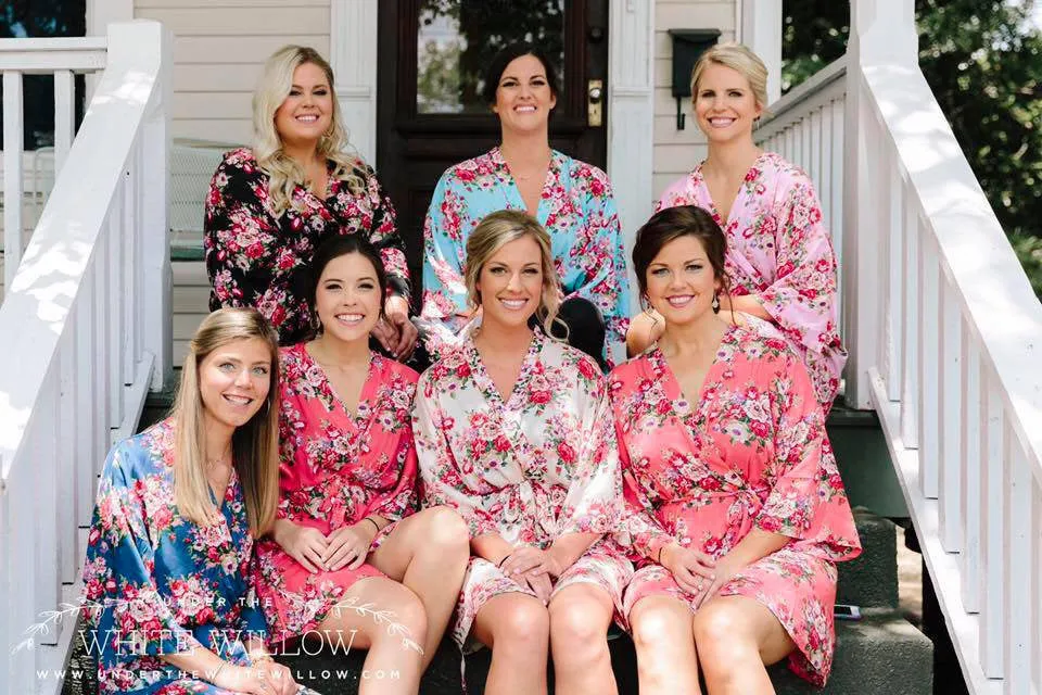 READY TO SHIP Bridesmaid Robes~Kimono Robe~Bridesmaid Gift~Set of Bridesmaid Robes~Bridal Party Robes~Discount for Multi Orders