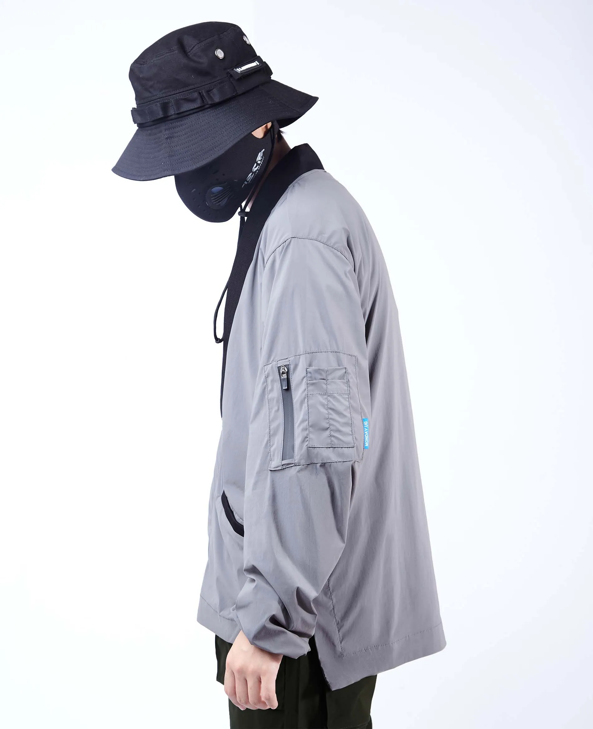 Silent Storm Lightweight Grey Kimono Shirt