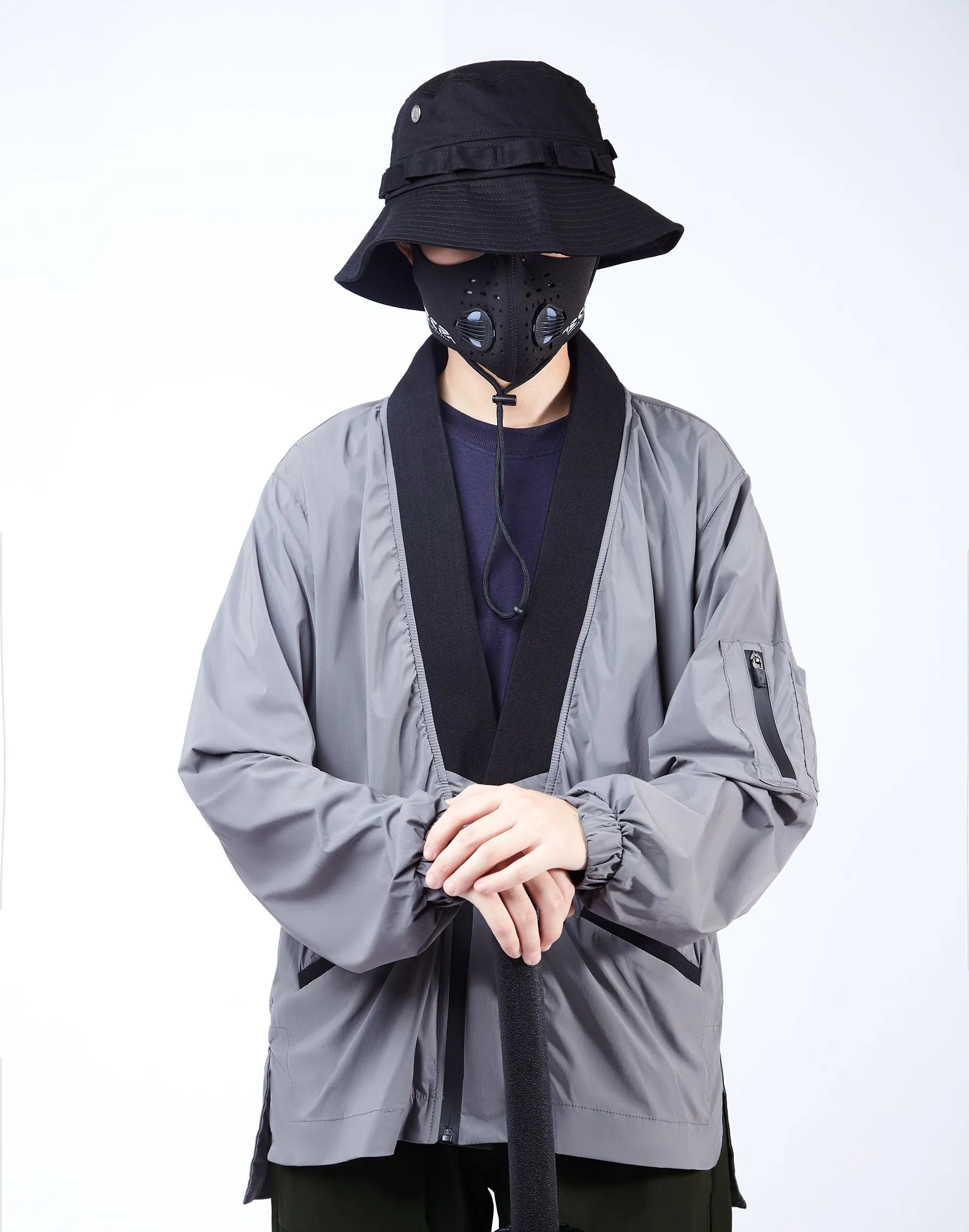 Silent Storm Lightweight Grey Kimono Shirt