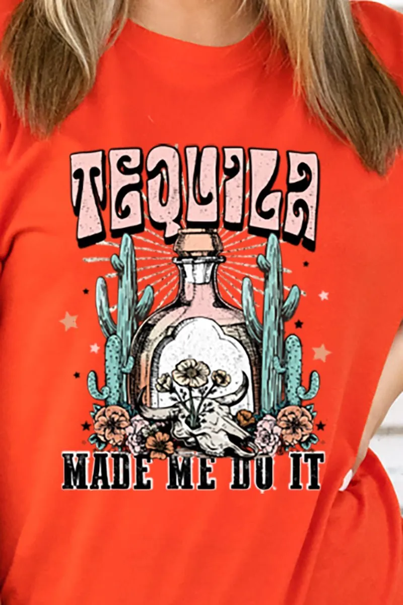 Tequila Made Me Do It Adult Soft-Tek Blend T-Shirt