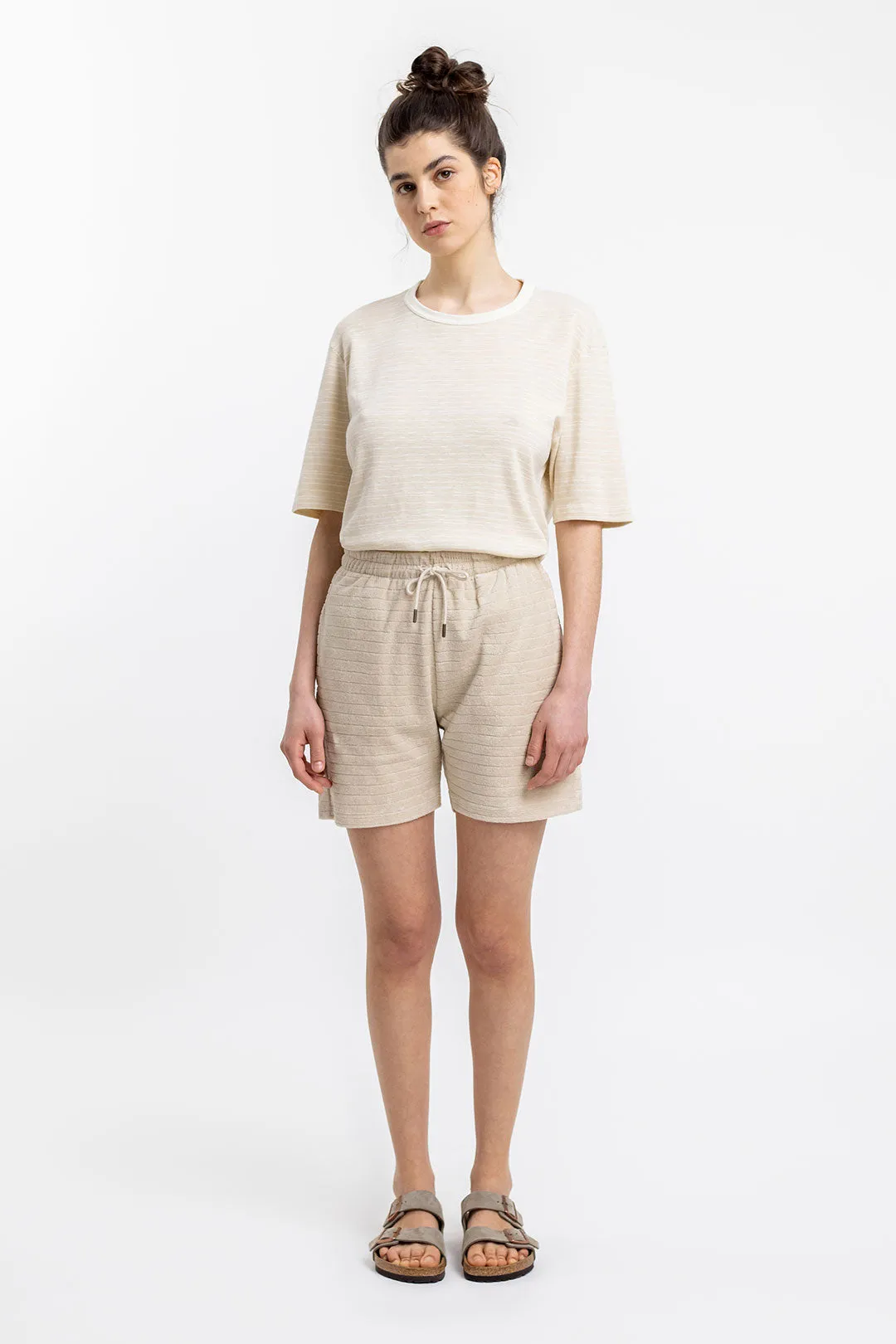 unisex terry cotton shorts - summer sand