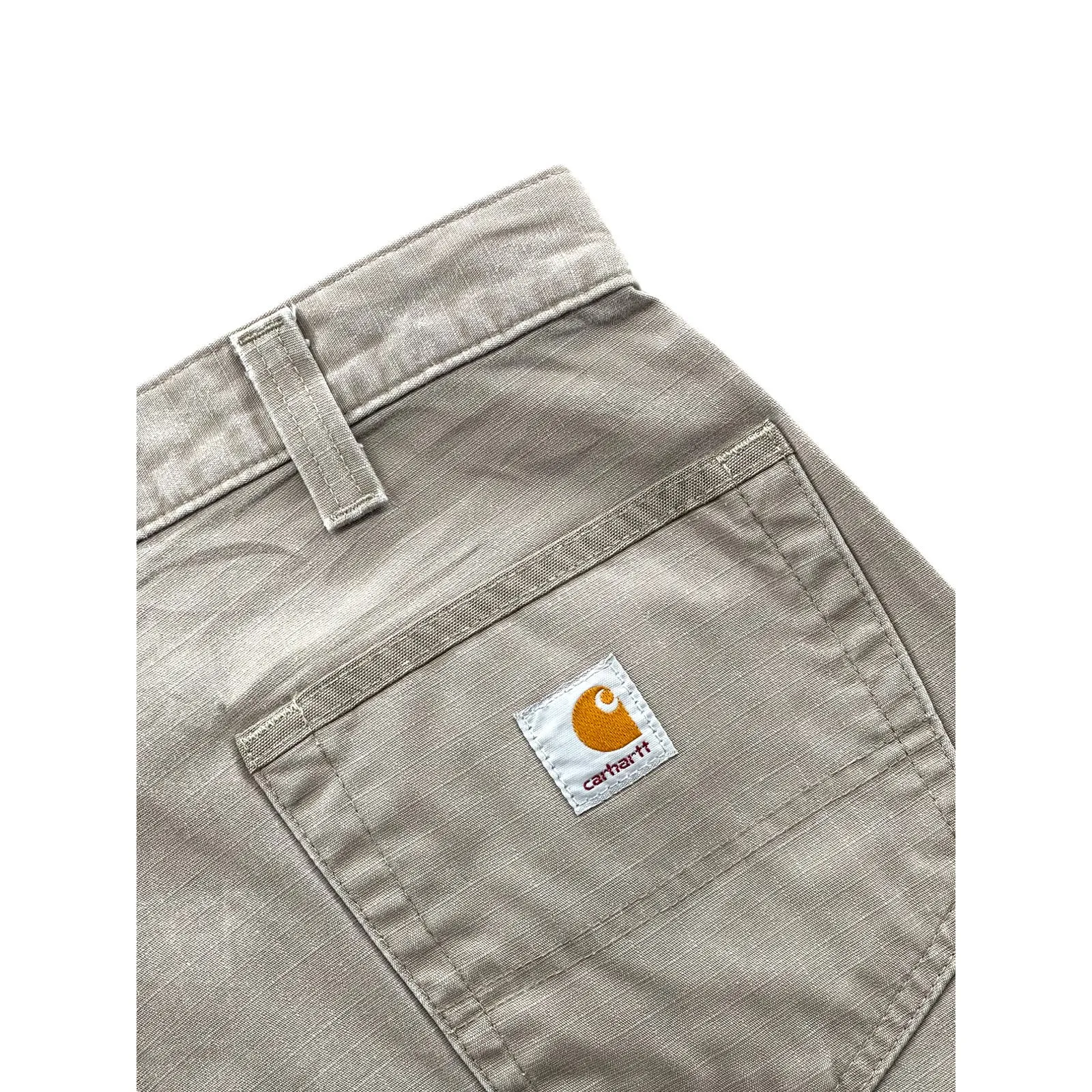 Vintage Carhartt Tan Relaxed Fit Utility Canvas Cargo Shorts