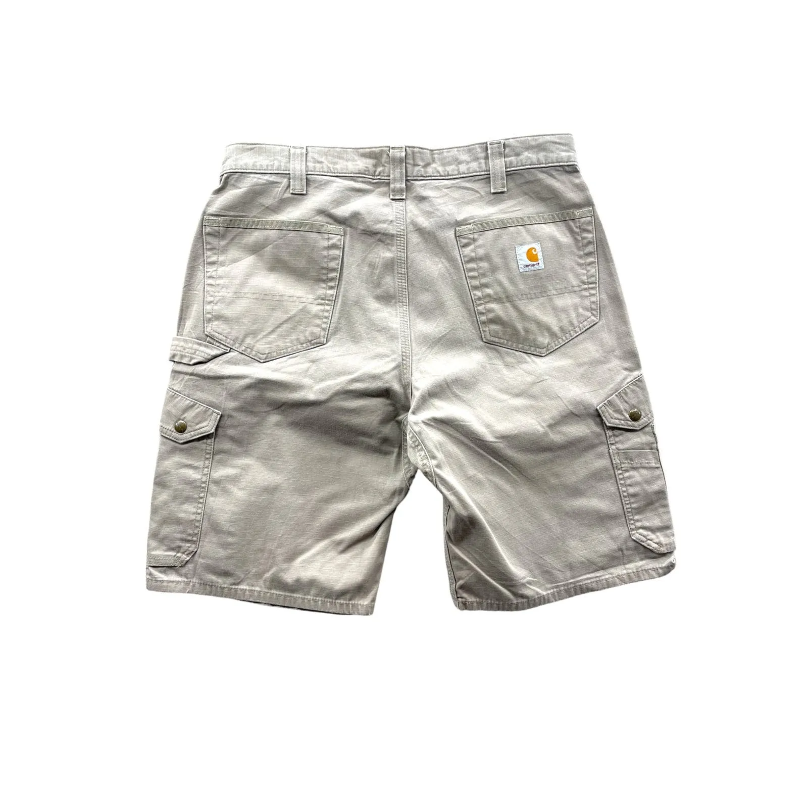 Vintage Carhartt Tan Relaxed Fit Utility Canvas Cargo Shorts