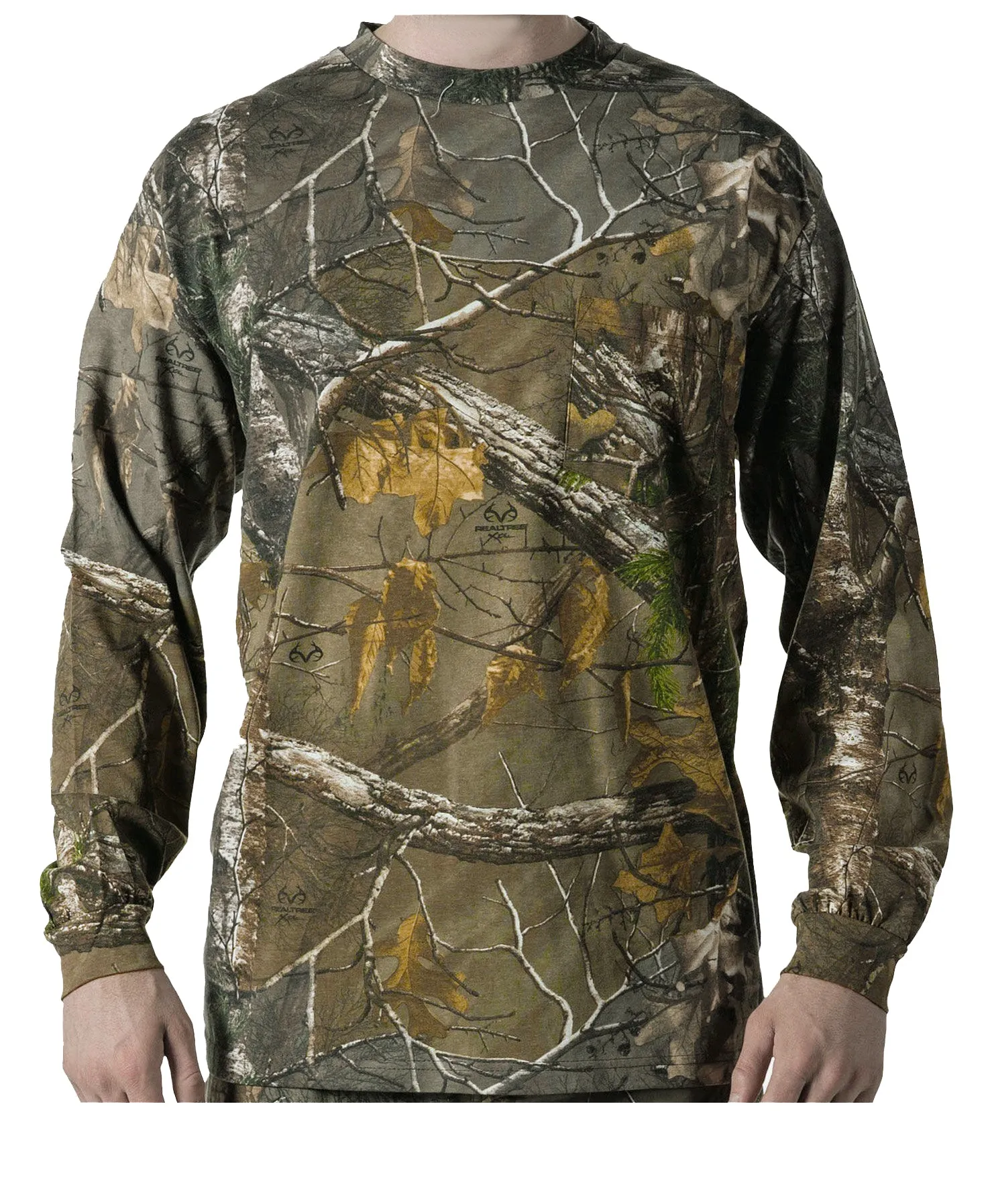 Walls Youth Hunting Long Sleeve Camo Pocket T-Shirts Ax9