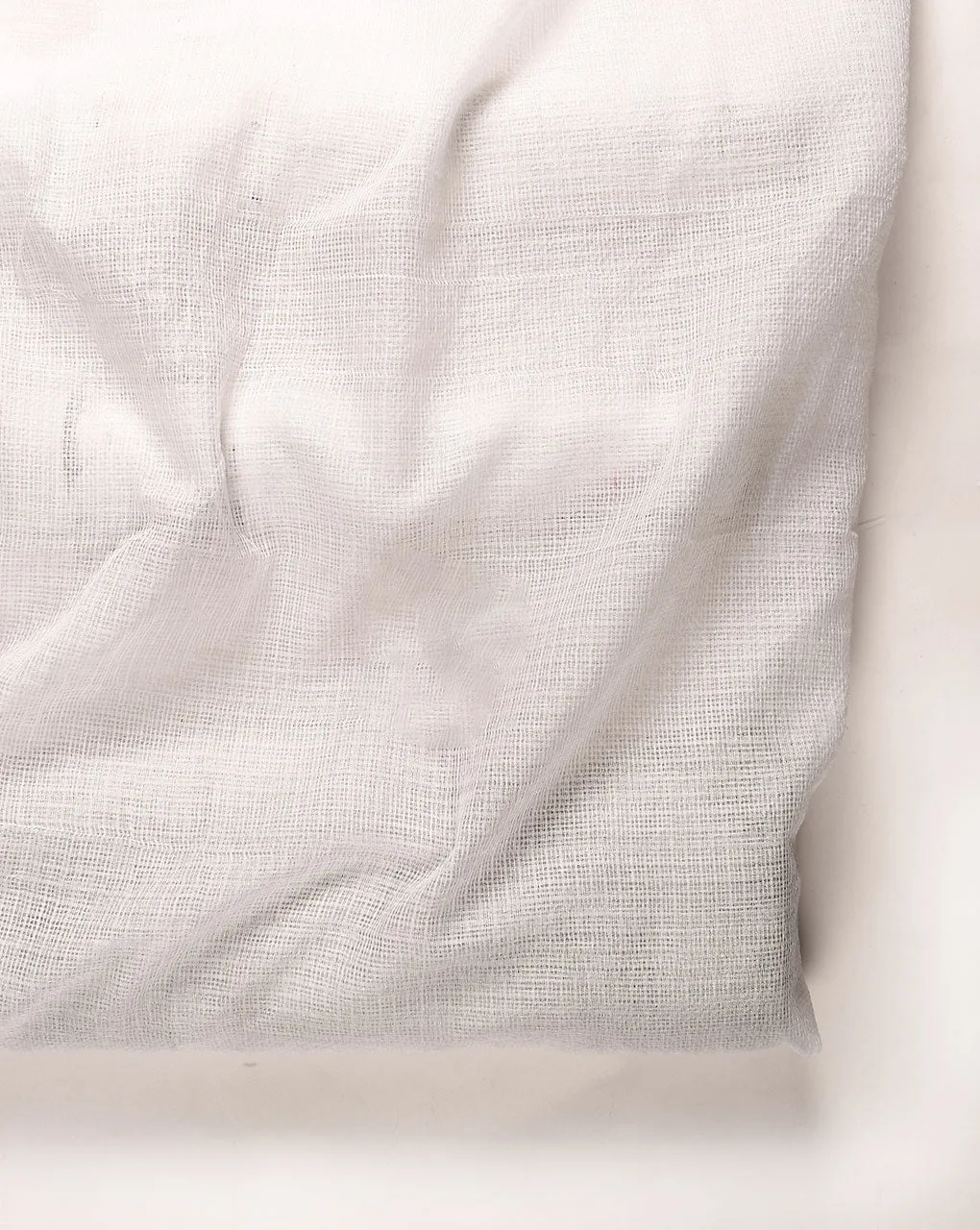 White Kota Doria Fabric