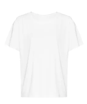 Womens open back T | White