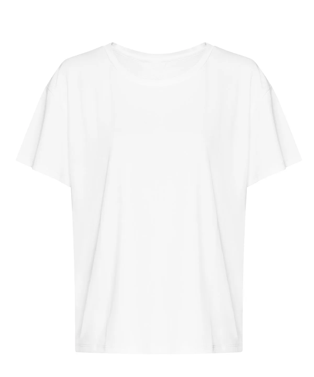 Womens open back T | White