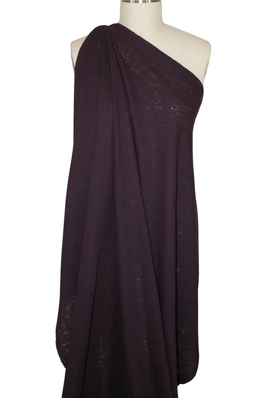 Wool Raschel Gauzy Jersey - Deep Eggplant