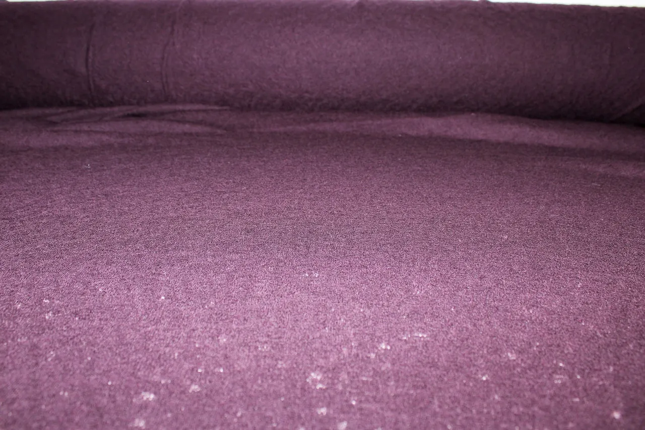 Wool Raschel Gauzy Jersey - Deep Eggplant